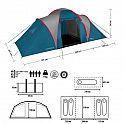 Rodinný stan NILS Camp NC6431 Highland IV modrý/světle šedý