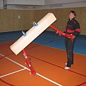 Gymnastický kůň s madly, kůže, nastavitelná výška 90-120 cm