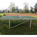 Stůl na stolní tenis venkovní - ocelová konstrukce (ZN) - jekl 80/80 + pryskyřičné desky, bez síťky