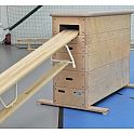 Švédská bedna, rovná 6-dílná, bukové rohy, umělá kůže, výška 110 cm