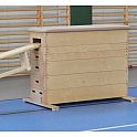 Švédská bedna, rovná 6-dílná, bukové rohy, umělá kůže, výška 110 cm