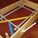 Švédská bedna, rovná 6-dílná, bukové rohy, umělá kůže, výška 110 cm