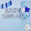 Foliový balonek srdce světle modré 45 cm - balené