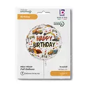 Foliový balonek kulatý Happy Birthday staveniště 46 cm