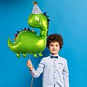 Fóliový balonek Dinosaurus v čepičce