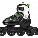 Muuwmi SET nastav. dětské inline brusle, zelené vel. 37-40, chrániče,taška