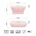 Skládací svačinový box NILS Camp NC4105 355ml růžový