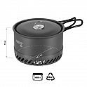 Kempingový hrnec s pokličkou a výměníkem NILS Camp NC4203 1 litr