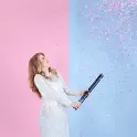 Vystřelovací konfety Růžové - Kluk nebo holka 60 cm