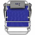 Skládací kempingové křeslo NILS Camp NC3502 šedé/modré