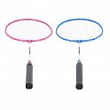 Sada 2 dadmintonových raket a nylonové letky NILS NRZ001 růžovo-modrá