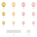 Sada na balonkovou girlandu - srdce růžové 160 cm