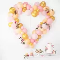 Sada na balonkovou girlandu - srdce růžové 160 cm