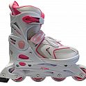 Dívčí brusle s vyměnitelným podvozkem roztahovací 2 v 1 vel. 33/36