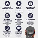 Acra C23 camping set nádobí včetně plynového vařiče pro 1-2 osoby
