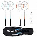 Sada raket na badminton WISH Steeltec 416K