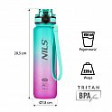 Tritanová láhev na pití NILS Camp NCD04 950 ml zeleno-růžová