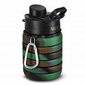 Skládací silikonová láhev NILS Camp NC4106 500ml zelená
