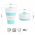 Skládací silikonový hrnek NILS Camp NC4103 355ml mátový