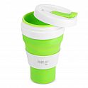 Skládací silikonový hrnek NILS Camp NC4103 600ml světle zelený