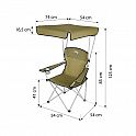 Skládací židle se stříškou NILS Camp NC3087 zelená