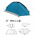 Turistický stan NILS Camp NC6033 Nightfall modrý/světle šedý