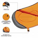 Prodloužený spací pytel NILS Camp NC2008 šedý/oranžový