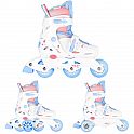 Dětské kolečkové brusle NILS Fun NJ1190 3v1 Three Steps bílé