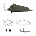 Lehký stan NILS Camp NC2501 Skyair 1 zelený