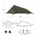 Lehký stan NILS Camp NC2502 Skyair 2 zelený