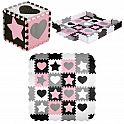 Dětská pěnová puzzle podložka NILS Fun MD03 růžová