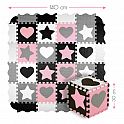 Dětská pěnová puzzle podložka NILS Fun MD03 růžová