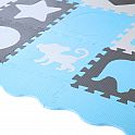 Dětská pěnová puzzle podložka NILS Fun MD03 modrá