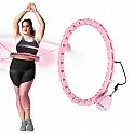 Masážní hula hoop HMS HHW11 PLUS SIZE se závažím růžová