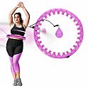 Masážní hula hoop HMS HHW12 plus size se závažím fialová