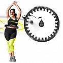 Masážní hula hoop HMS HHW12 plus size se závažím černá