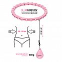 Masážní hula hoop HMS HHW02 se závažím růžová