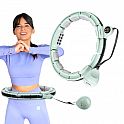 Masážní hula hoop HMS HHM13 se závažím, magnety a počítadlem zelená