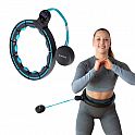 Masážní hula hoop HMS HHM17 se závažím, magnety a počítadlem černá/mátová