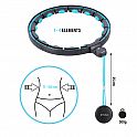 Masážní hula hoop HMS HHM17 se závažím, magnety a počítadlem černá/mátová