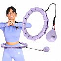 Masážní hula hoop ONE Fitness OHA02 se závažím fialová