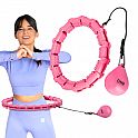 Masážní hula hoop ONE Fitness OHA02 se závažím růžová