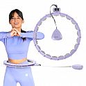 Sada masážní hula hoop HMS HHM14 se závažím a počítadlem a zeštíhlujícího pásu BR163 fialová