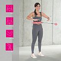 Sada masážní hula hoop HMS HHW01 se závažím a zeštíhlujícího pásu BR163 růžová