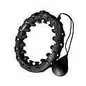 Sada masážní hula hoop ONE Fitness OHA01 se závažím a zeštíhlujícího pásu BR125 černá