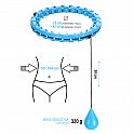 Sada masážní hula hoop ONE Fitness OHA01 se závažím a zeštíhlujícího pásu BR125 modrá