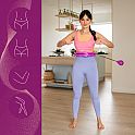 Sada masážní hula hoop ONE Fitness OHA01 se závažím a zeštíhlujícího pásu BR125 fialová