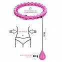Sada masážní hula hoop ONE Fitness OHA01 se závažím a zeštíhlujícího pásu BR125 fialová