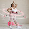 Sada růžové masážní Hula Hoop se závažím HMS HHW11 a zeštíhlujícího bederního pásu HMS BR163 PLUS SIZE