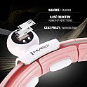 Sada masážní hula hoop HMS HHM15 růžová se závažím, magnety a počítadlem a zeštíhlujícího pásu BR163 PLUS SIZE